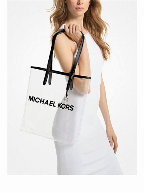 LG NS TOTE CLEAR VINYL TOTE MICHAEL KORS | 35S4S01T3P/BLACK